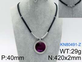 Stainless Steel Stone Necklace