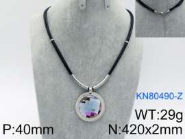 Stainless Steel Stone Necklace