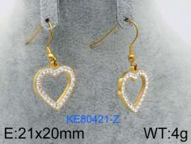 Stainless Steel Stone&Crystal Earring