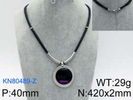 Stainless Steel Stone Necklace