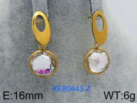 Stainless Steel Stone&Crystal Earring