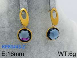 Stainless Steel Stone&Crystal Earring