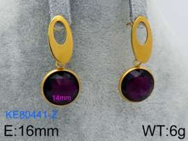 Stainless Steel Stone&Crystal Earring