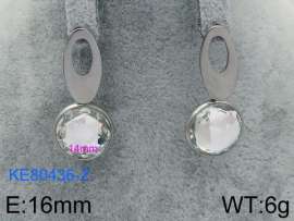Stainless Steel Stone&Crystal Earring