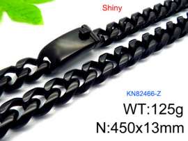 Stainless Steel Black-plating Necklace