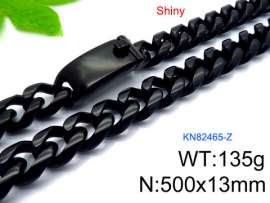 Stainless Steel Black-plating Necklace