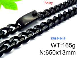 Stainless Steel Black-plating Necklace