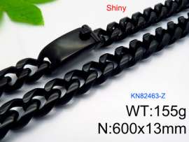 Stainless Steel Black-plating Necklace