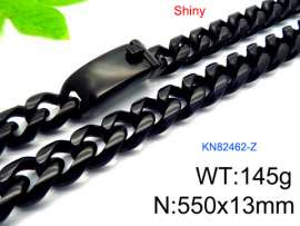 Stainless Steel Black-plating Necklace