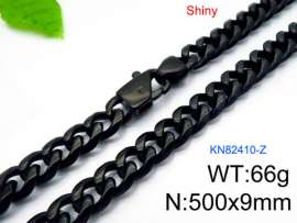 Stainless Steel Black-plating Necklace