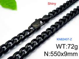 Stainless Steel Black-plating Necklace