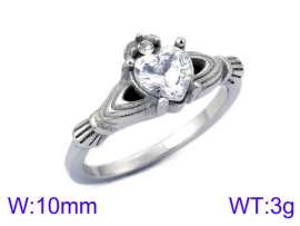 Stainless Steel Stone&Crystal Ring