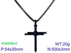 Stainless Steel Black-plating Necklace