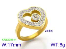 Stainless Steel Stone&Crystal Ring