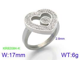 Stainless Steel Stone&Crystal Ring