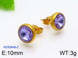 Stainless Steel Stone&Crystal Earring