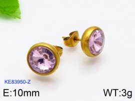 Stainless Steel Stone&Crystal Earring