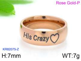 Stainless Steel Rose Gold-plating Ring