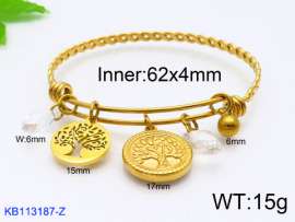 Stainless Steel Gold-plating Bangle