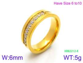 Stainless Steel Stone&Crystal Ring