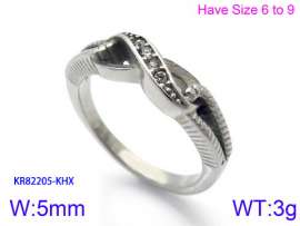 Stainless Steel Stone&Crystal Ring