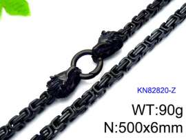 Stainless Steel Black-plating Necklace