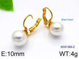 SS Shell Pearl Earrings