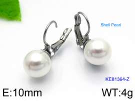 SS Shell Pearl Earrings