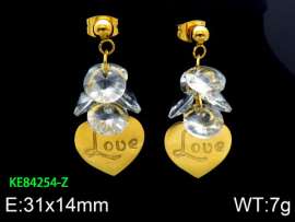 Stainless Steel Stone&Crystal Earring