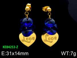 Stainless Steel Stone&Crystal Earring