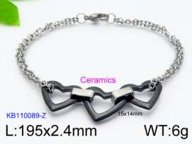 Stainless steel with Ceramic Bracelet