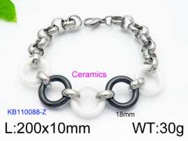 Stainless steel with Ceramic Bracelet