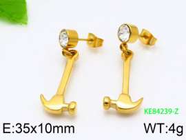 Stainless Steel Stone&Crystal Earring