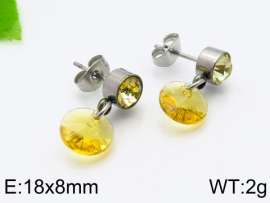 Stainless Steel Stone&Crystal Earring