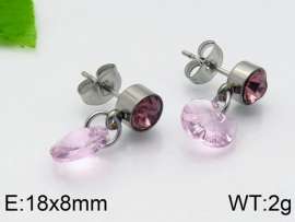 Stainless Steel Stone&Crystal Earring