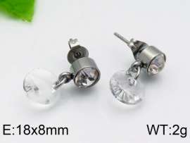 Stainless Steel Stone&Crystal Earring