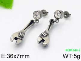 Stainless Steel Stone&Crystal Earring