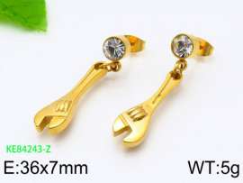 Stainless Steel Stone&Crystal Earring