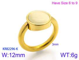 Stainless Steel Stone&Crystal Ring