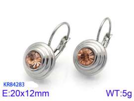 Stainless Steel Stone&Crystal Earring