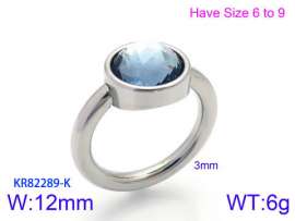 Stainless Steel Stone&Crystal Ring