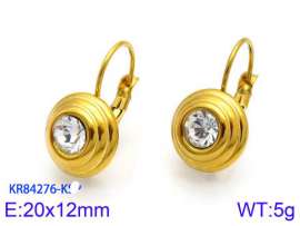 Stainless Steel Stone&Crystal Earring
