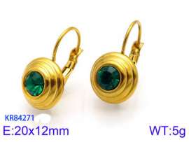 Stainless Steel Stone&Crystal Earring