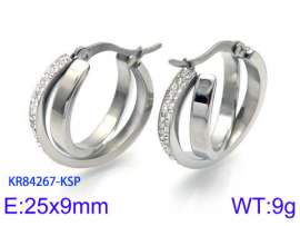 Stainless Steel Stone&Crystal Earring