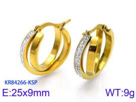Stainless Steel Stone&Crystal Earring
