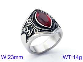 Stainless Steel Stone&Crystal Ring