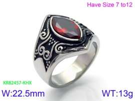 Stainless Steel Stone&Crystal Ring