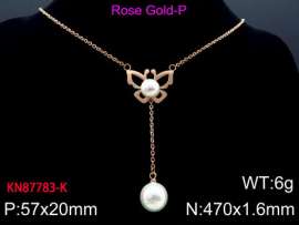 SS Rose Gold-Plating Necklace