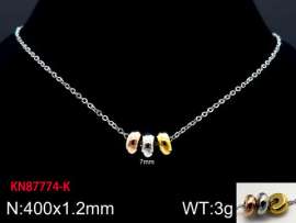 SS Rose Gold-Plating Necklace