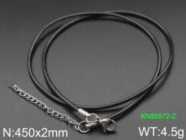 Stainless Steel Clasp with Fabric Cord